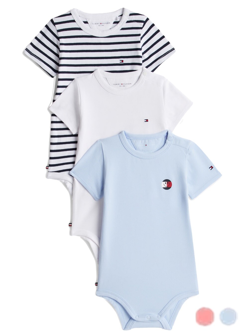 [현대백화점] [H.Point Pay현대백화점카드5%즉시할인~03/29]베이비 플래그 스마일 바디 수트 3PACK T42G1NKO180BT1 12M∼18M +할인쿠폰