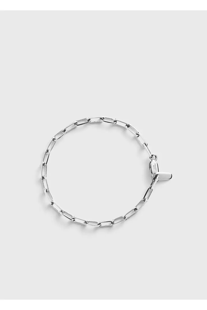 체인 브레이슬릿 18KT 화이트 골드