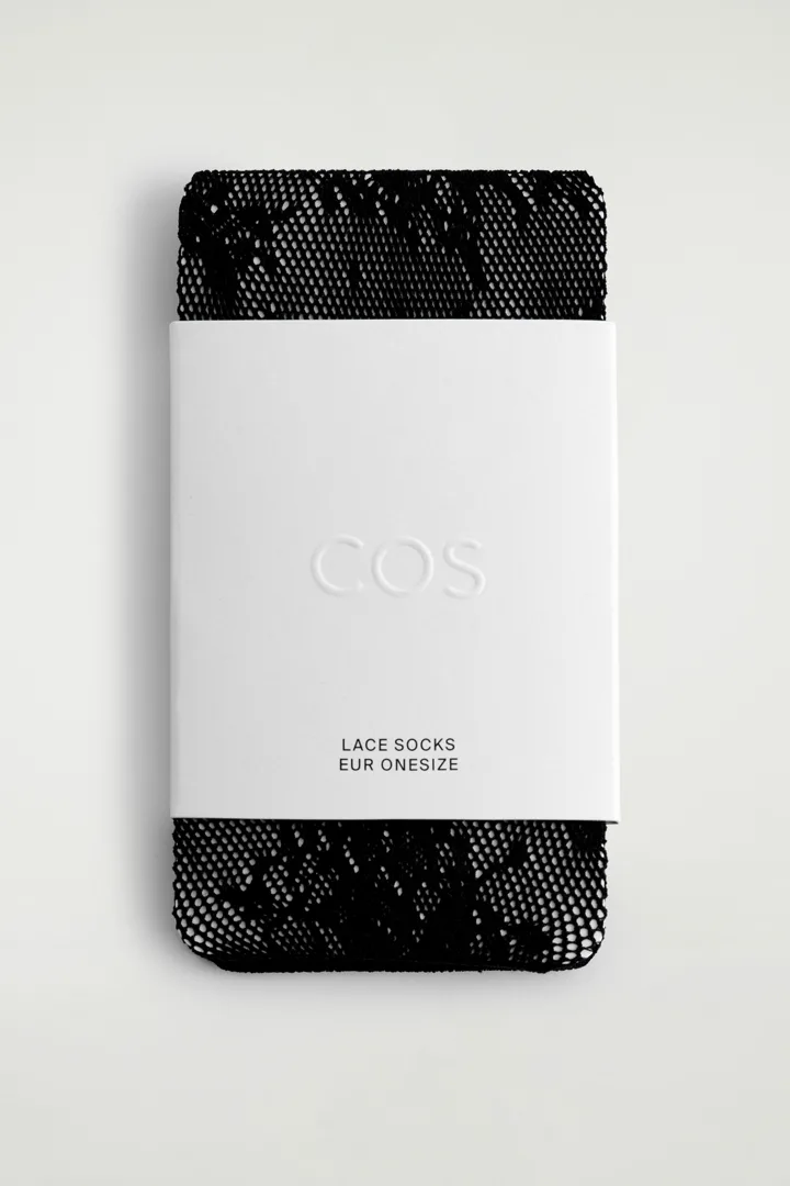 COS default image 0 of 블랙 in 플로럴 자카드 레이스 삭스