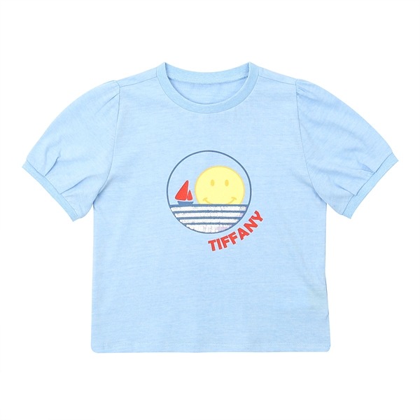 [현대백화점] [H.Point Pay현대백화점카드5%즉시할인~03/29]퍼스트종합관 T32KAT040 블루 스마일 나염 티