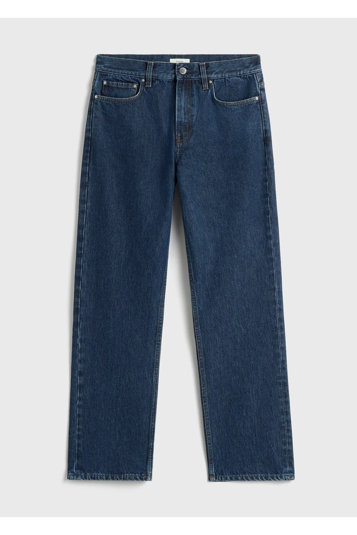 로우 스트레이트 데님 인디고
