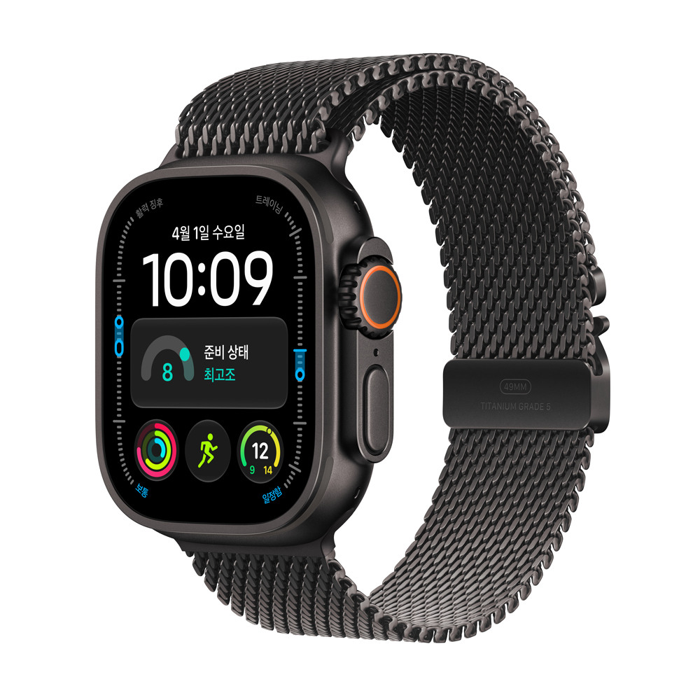 [현대백화점] Apple Watch Ultra 4 GPS + Cellular 49mm 블랙 티타늄 케이스와 블랙 티타늄 밀레니즈 루프 - L MJAX4KH/A