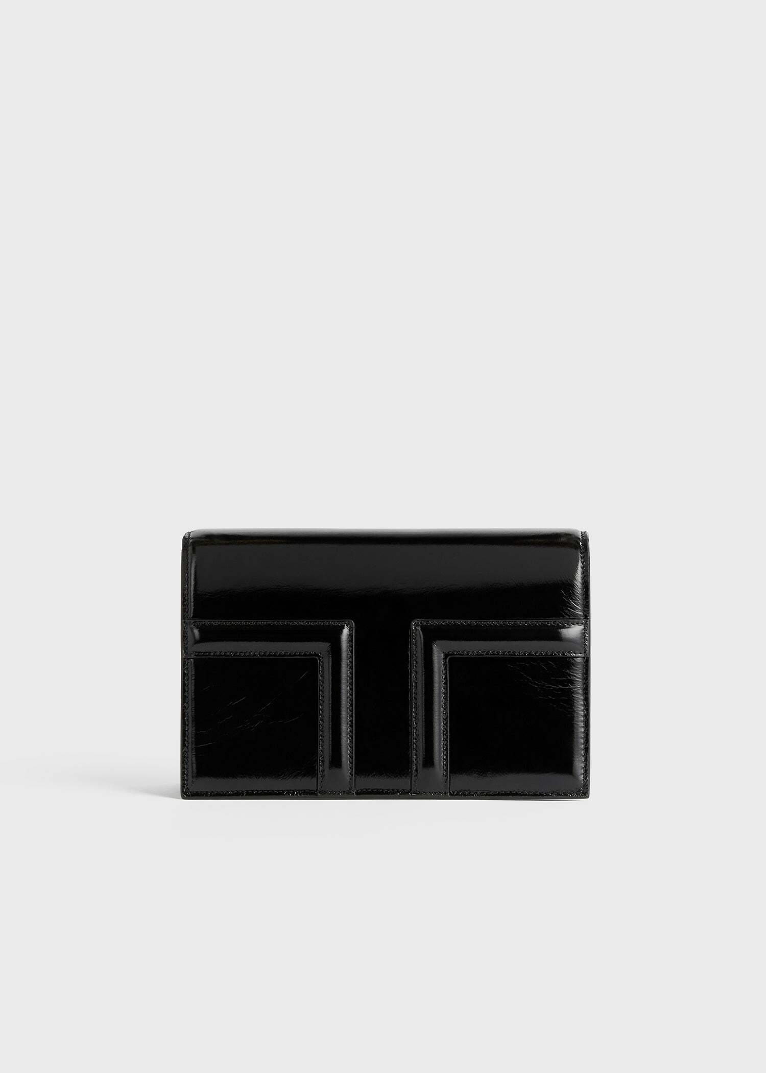 TOTEME 미니 티-플랩 나플락-레더 백 블랙의 블랙컬러 4번쨰 이미지입니다.