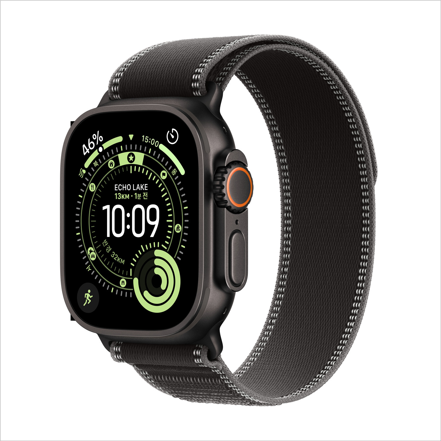 [현대백화점] Apple Watch Ultra 3 GPS+Cellular 49mm 블랙 티타늄 블랙/차콜 트레일 루프 - M/L MF1H4KH/A