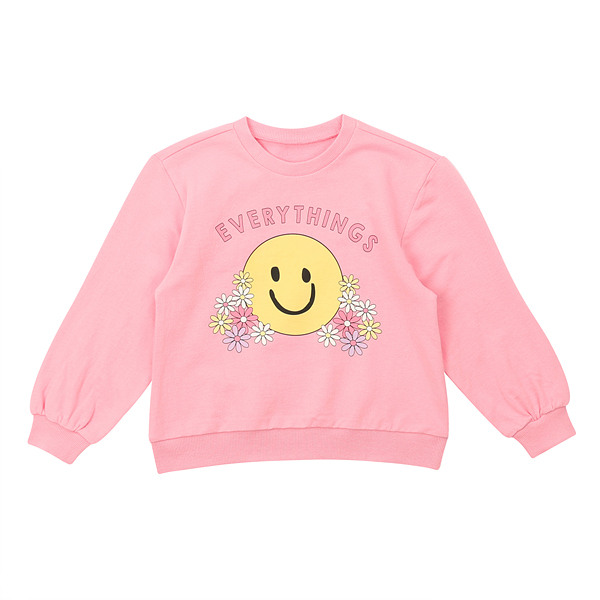 [현대백화점] [H.Point Pay현대백화점카드5%즉시할인~03/29]핑크 스마일 티셔츠 T31KKT060