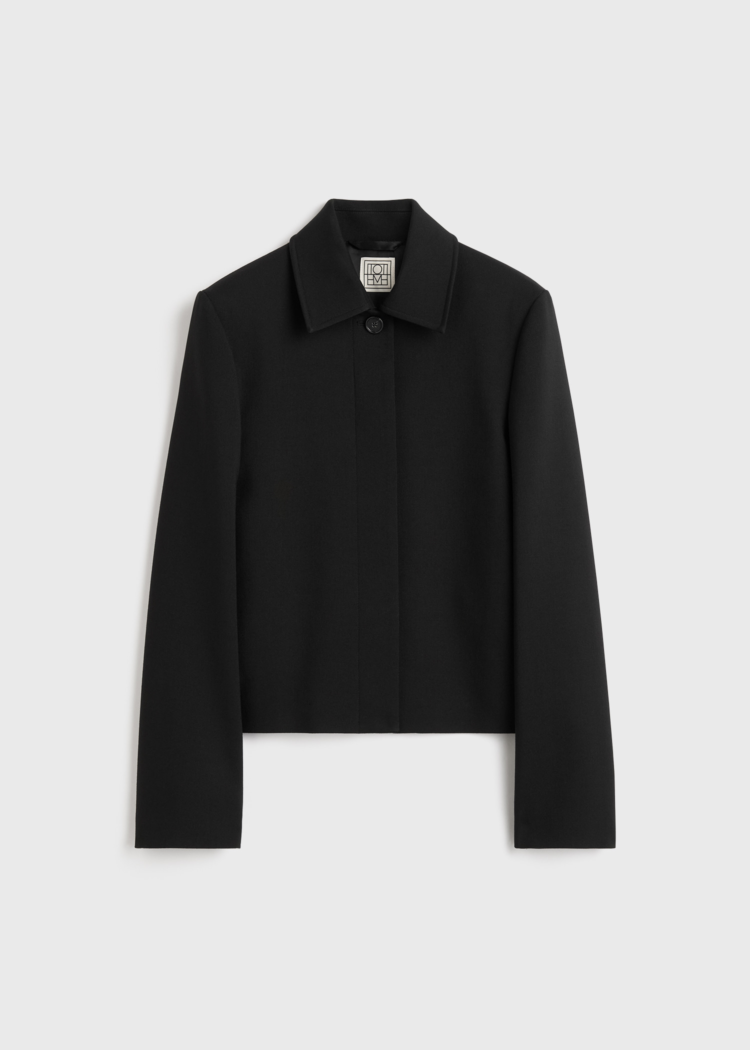 TOTEME 박시 트윌 재킷 블랙의 블랙컬러 4번쨰 이미지입니다.