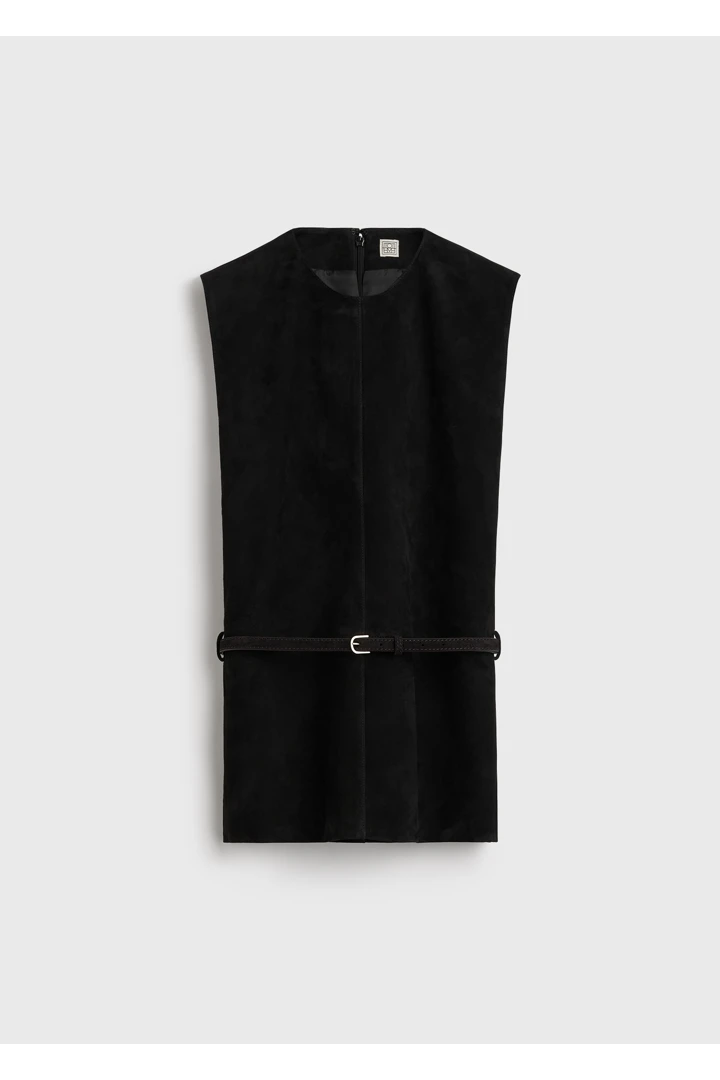 TOTEME default image 10 of 블랙 in 벨티드 스웨이드 탑 블랙