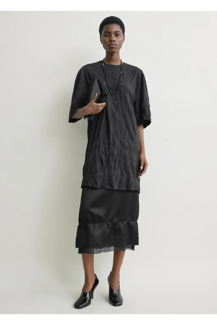 TOTEME default image 1 of 블랙 in 릴랙스드 티 드레스 블랙