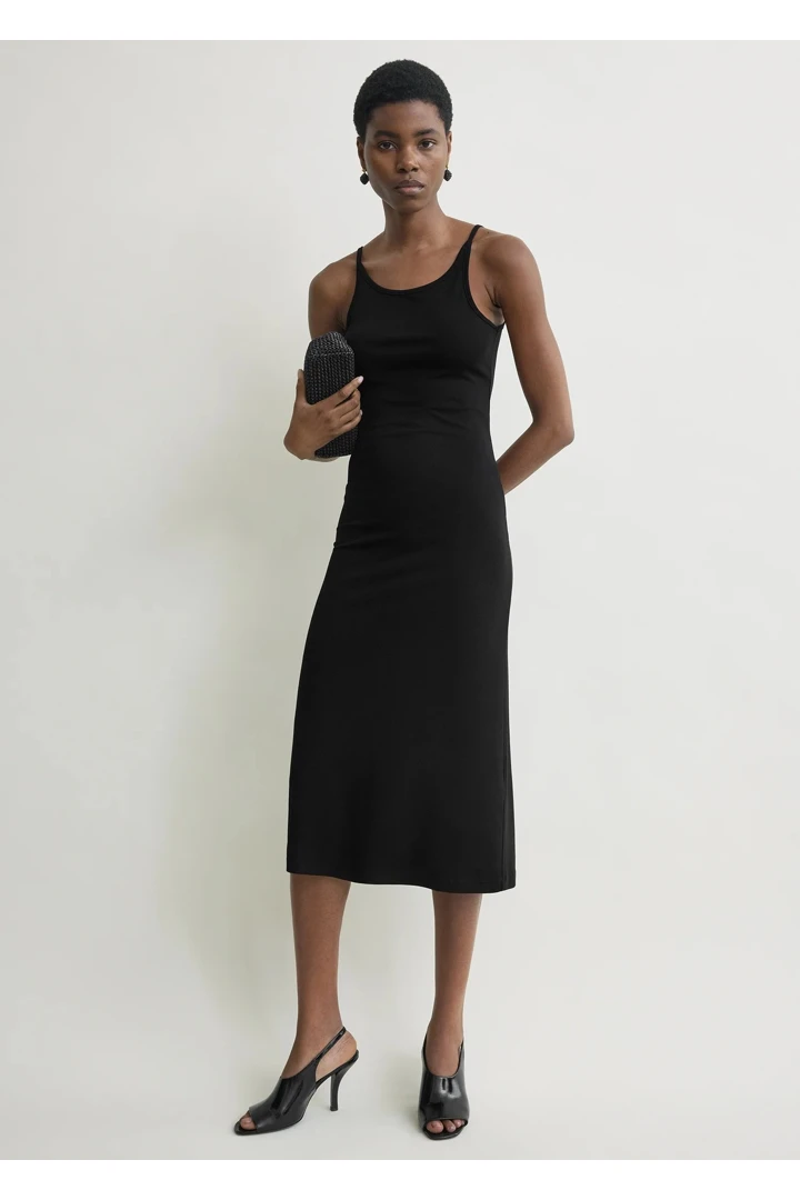 TOTEME default image 13 of 블랙 in 플루이드 슬립 드레스 블랙