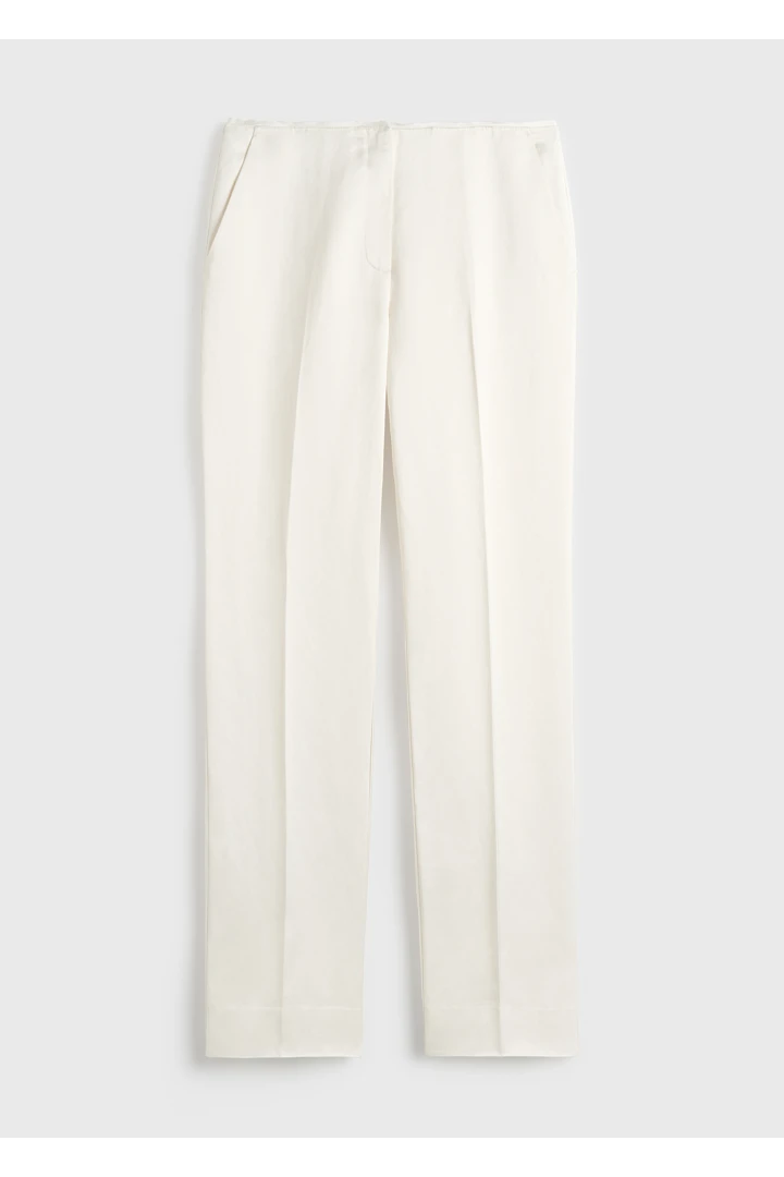 이지 로우 엣지 트라우저 화이트