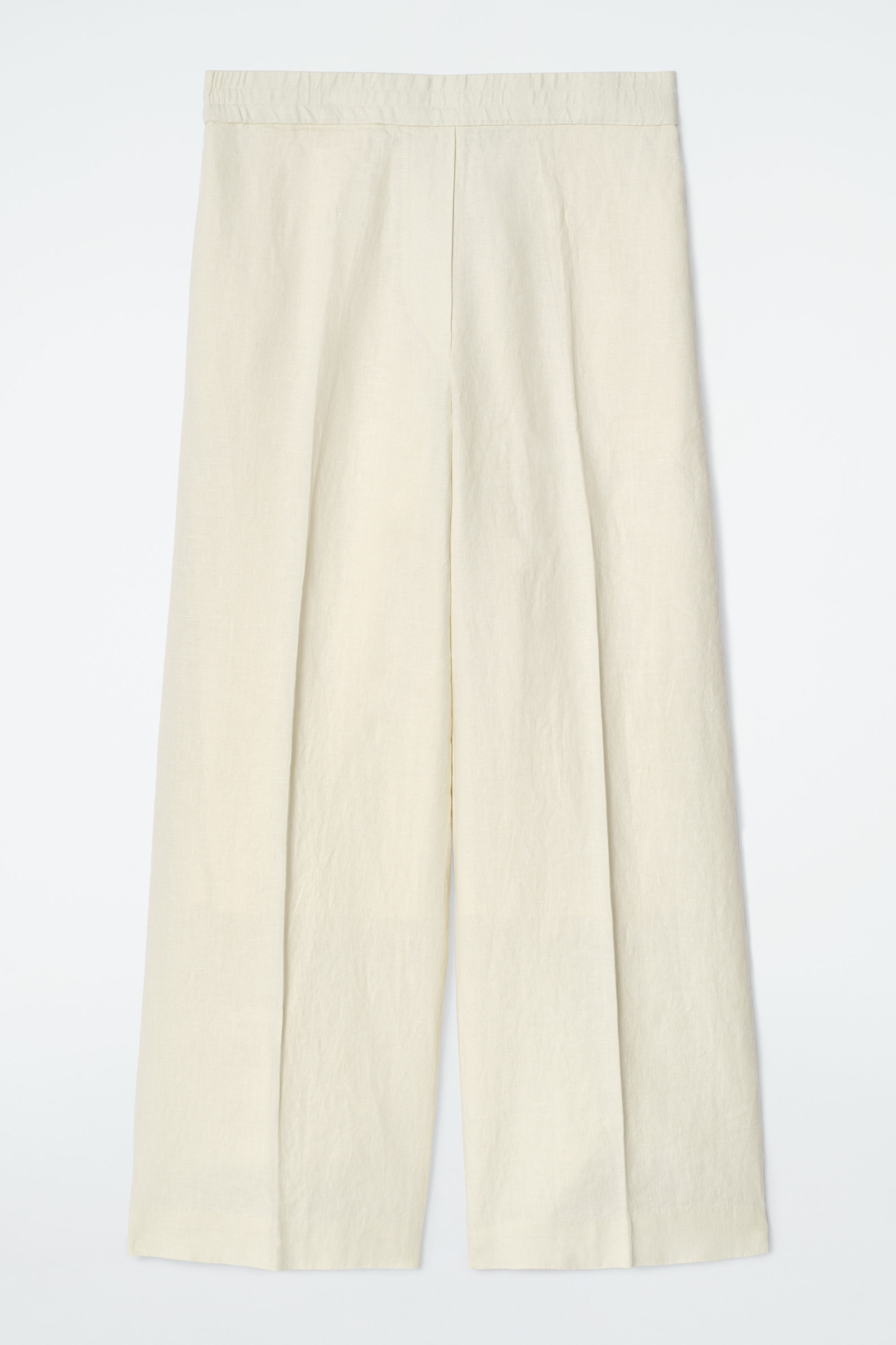 COS default image 1 of 버터 옐로우 in 스트레이트 레그 테일러드 리넨 트라우저