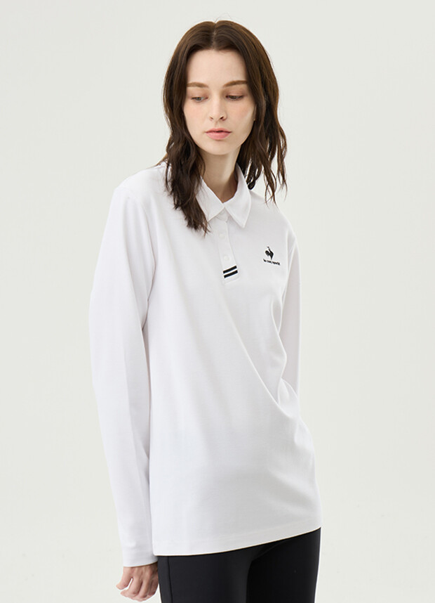[현대백화점] 남녀공용 폴로 긴팔티 QP423TRLO5 OFF WHITE