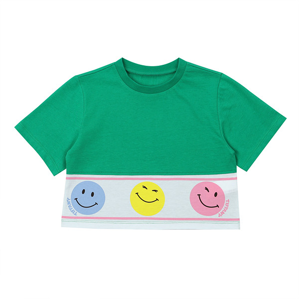 [현대백화점] [H.Point Pay현대백화점카드5%즉시할인~03/29]그린 스마일 배색티 T42KBT070