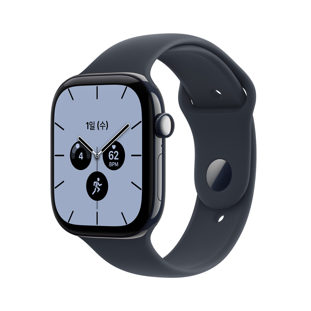 [현대백화점] Apple Watch Series 12 GPS + Cellular 46mm 나이트 블루 세라믹 케이스와 네이비 블루 스포츠 밴드 - M/L MJH44KH/A