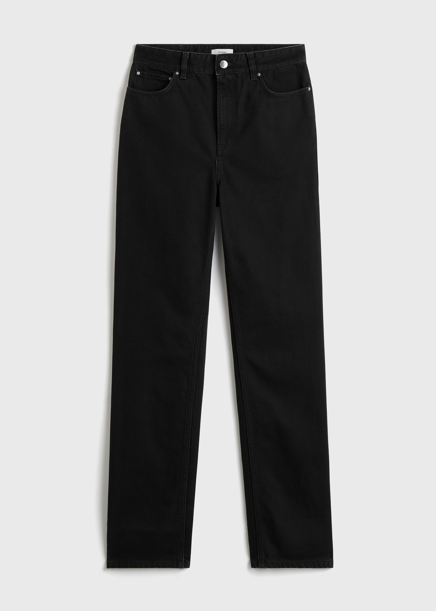 하이 슬림 데님 블랙