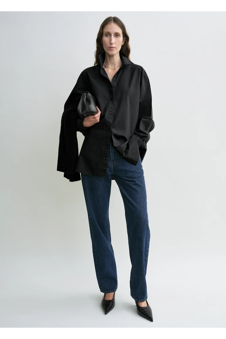 TOTEME default image 6 of 블랙 in 클래식 텀블드 셔츠 워시드 블랙