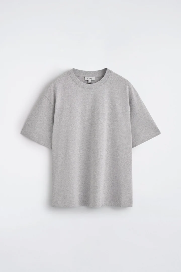 COS default image 3 of 그레이 in 릴랙스드 라이트웨이트 코튼 티셔츠