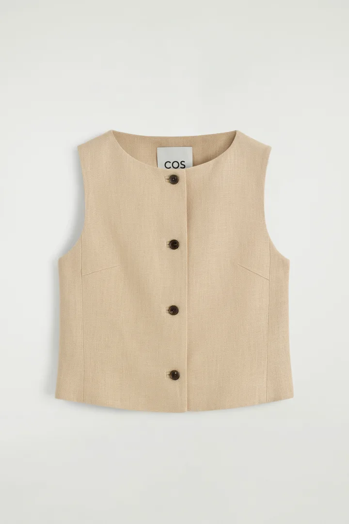 COS default image 0 of 베이지 in 테일러드 웨이스트코트