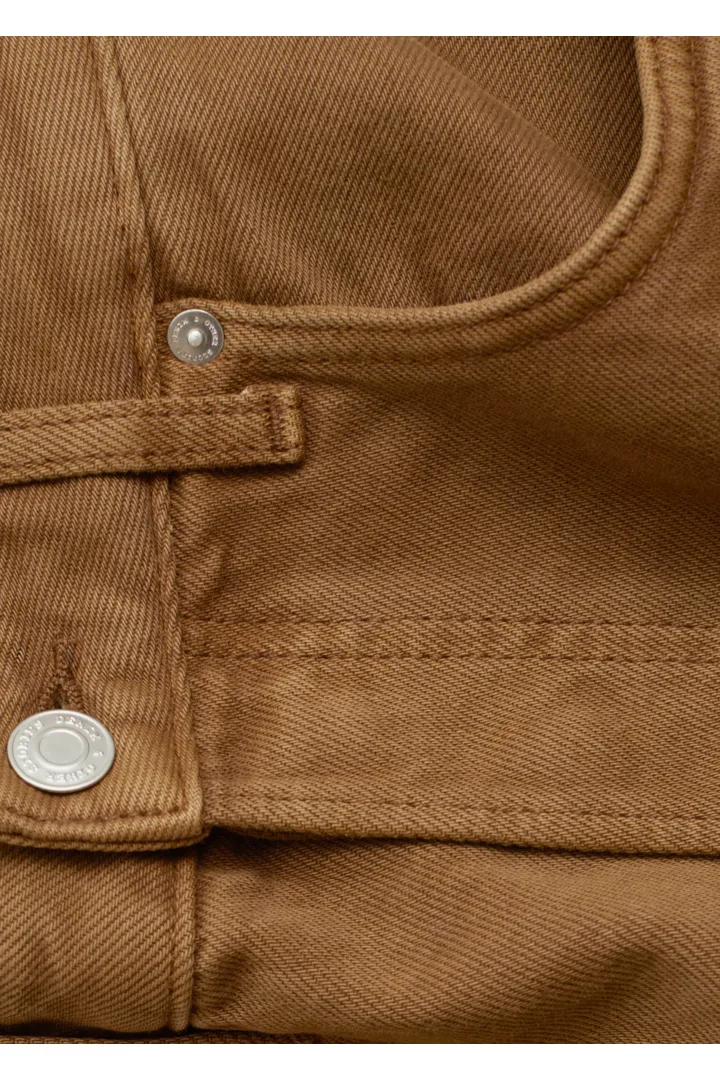 앤아더스토리즈 배럴 레그 진의 러스트 브라운컬러 Detail입니다.