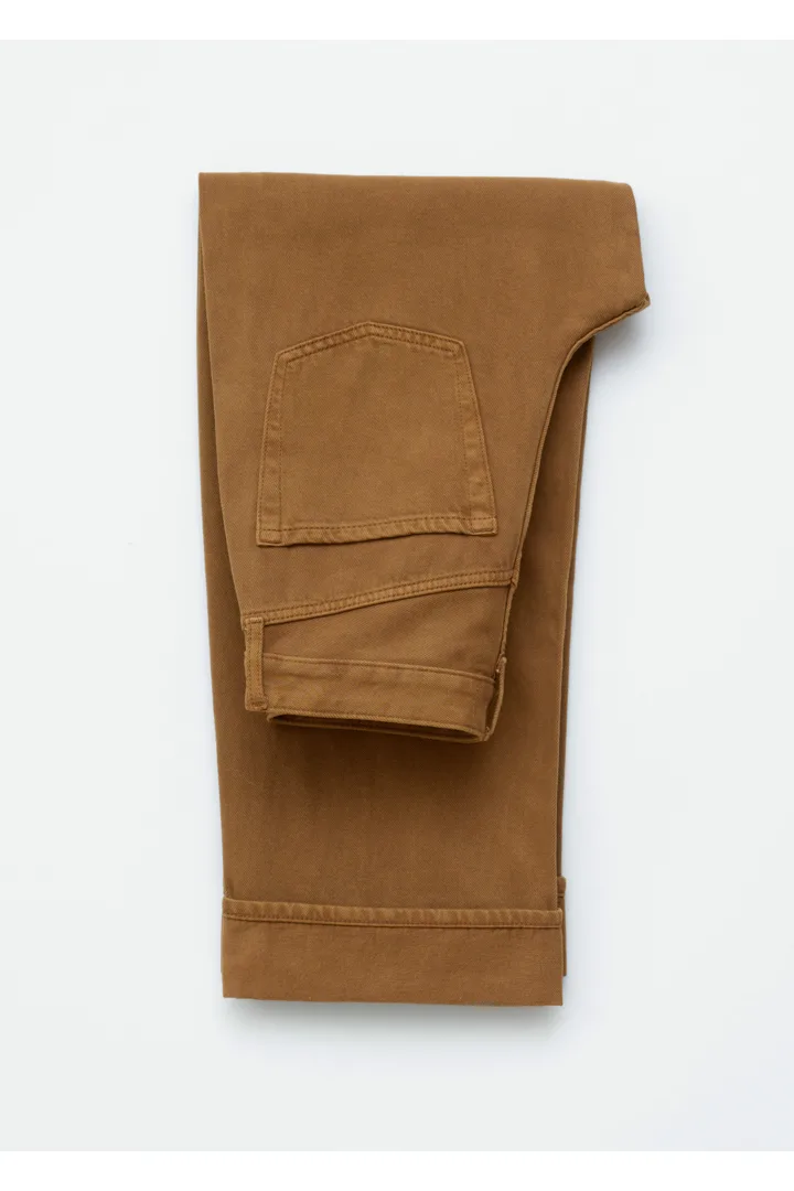 앤아더스토리즈 배럴 레그 진의 러스트 브라운컬러 Detail입니다.