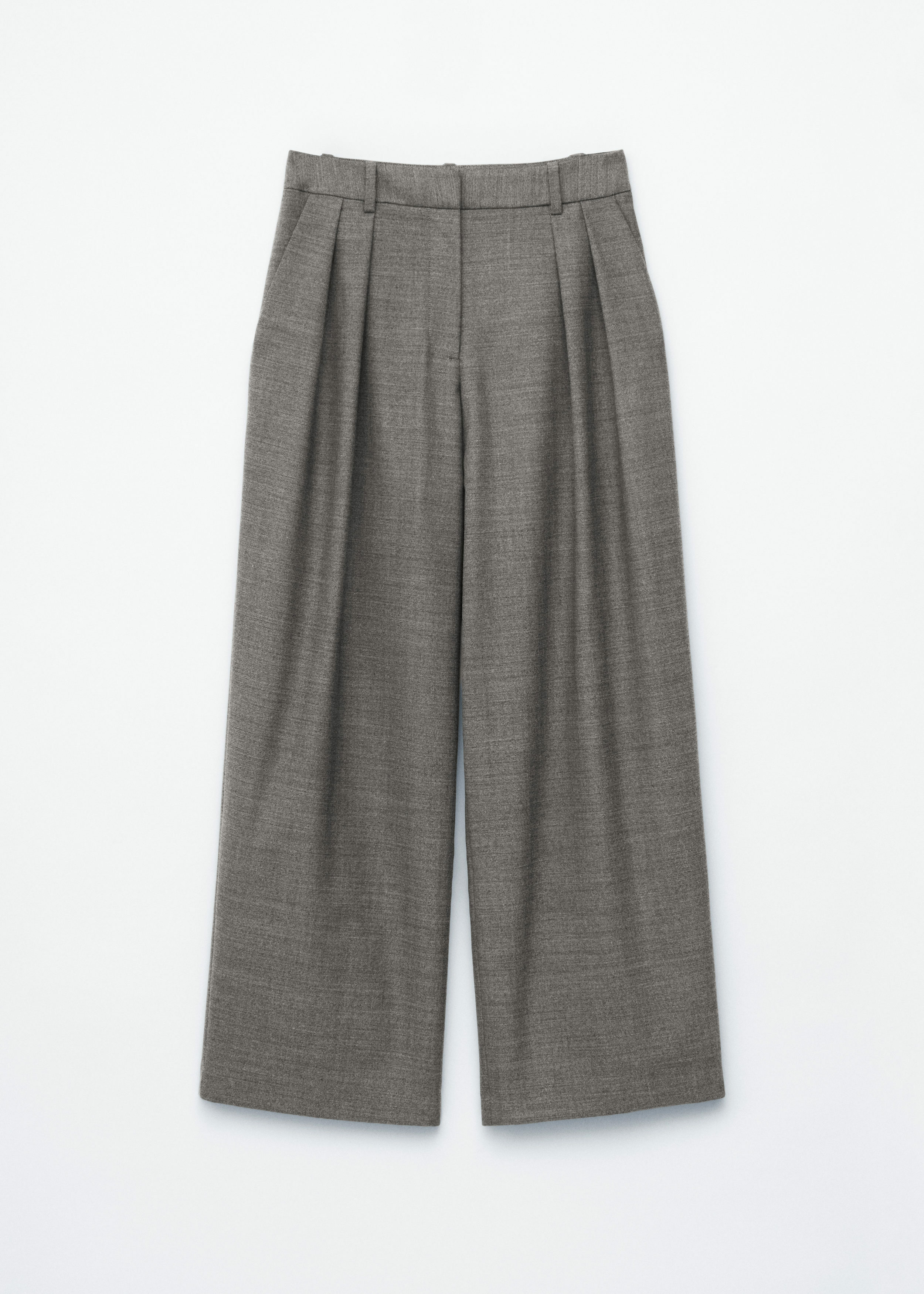 앤아더스토리즈 울 블렌드 테일러드 트라우저의 다크 그레이컬러 Product입니다.