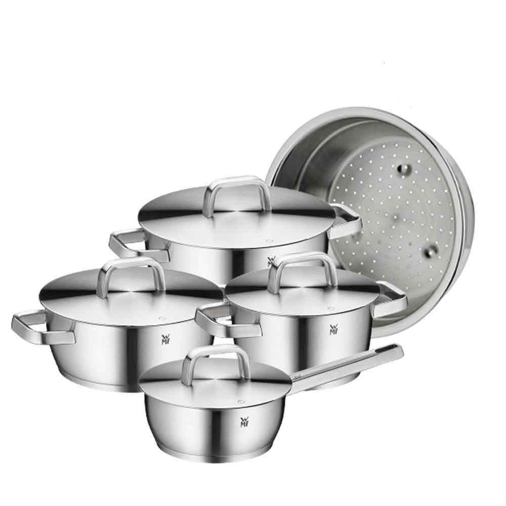 WMF 아이코닉 냄비 4종세트(편수 18편수+양수 18/22/24cm)(+스티머찜기 24cm) 상품 이미지