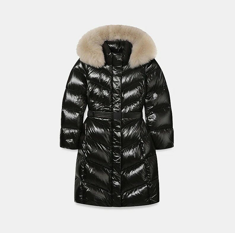 네파(NEPA) [현대백화점] 26 FW(7M82043) 여성 프리미아 글로시 벨티드 롱 다운자켓_샤이니블랙(C07)