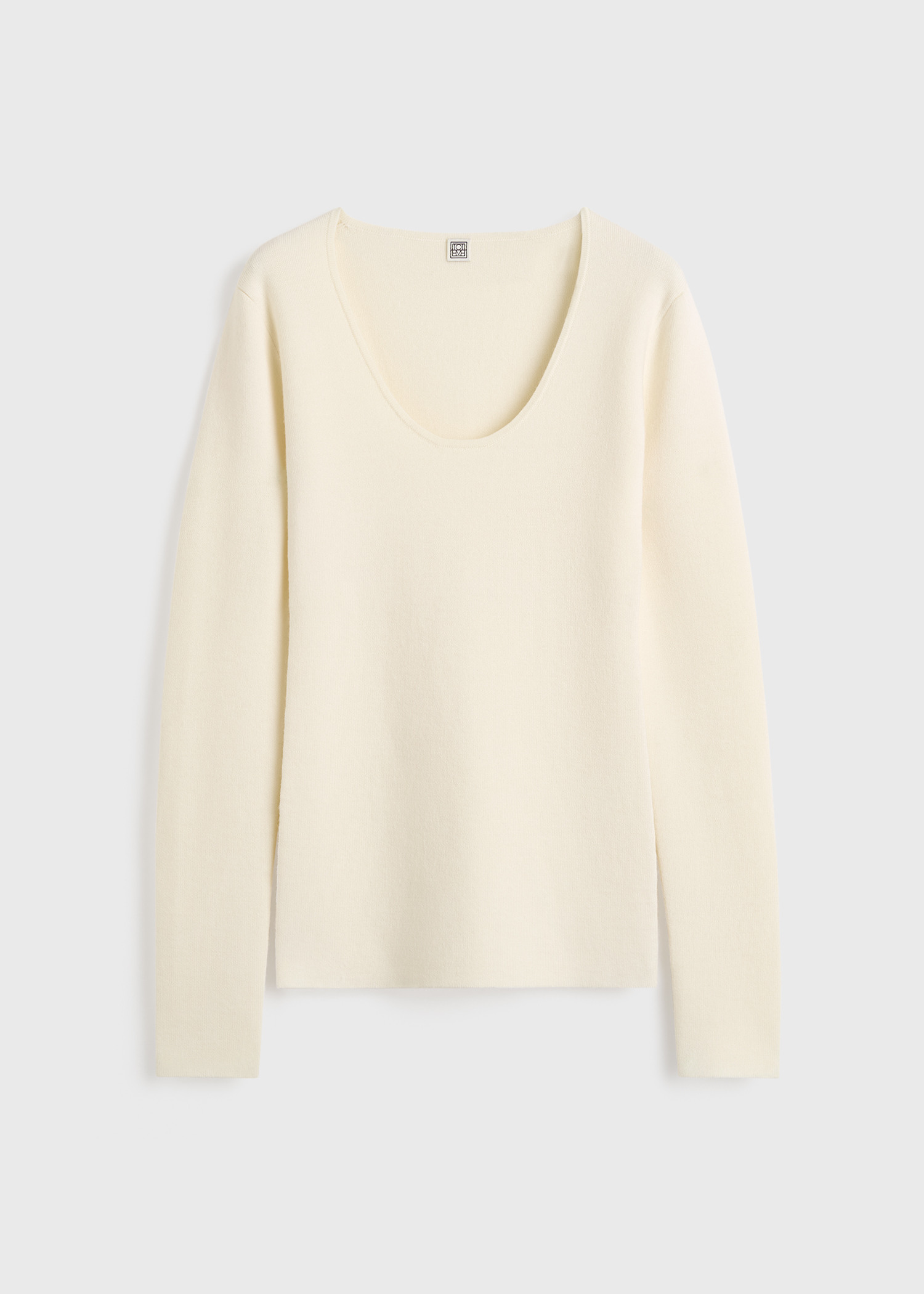 메리노 니트 탑 에크루