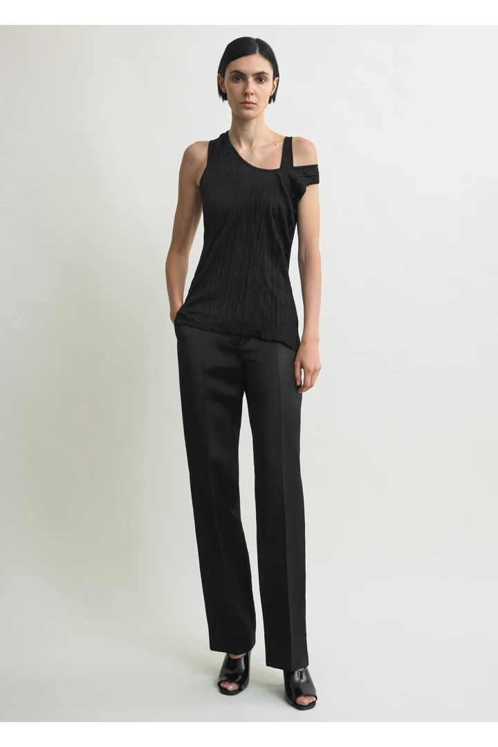 TOTEME default image 1 of 블랙 in 크링클드 니트 탱크탑 블랙