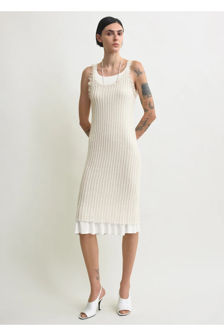 TOTEME default image 16 of 화이트 in 모헤어 니트 탱크탑 드레스 오프 화이트
