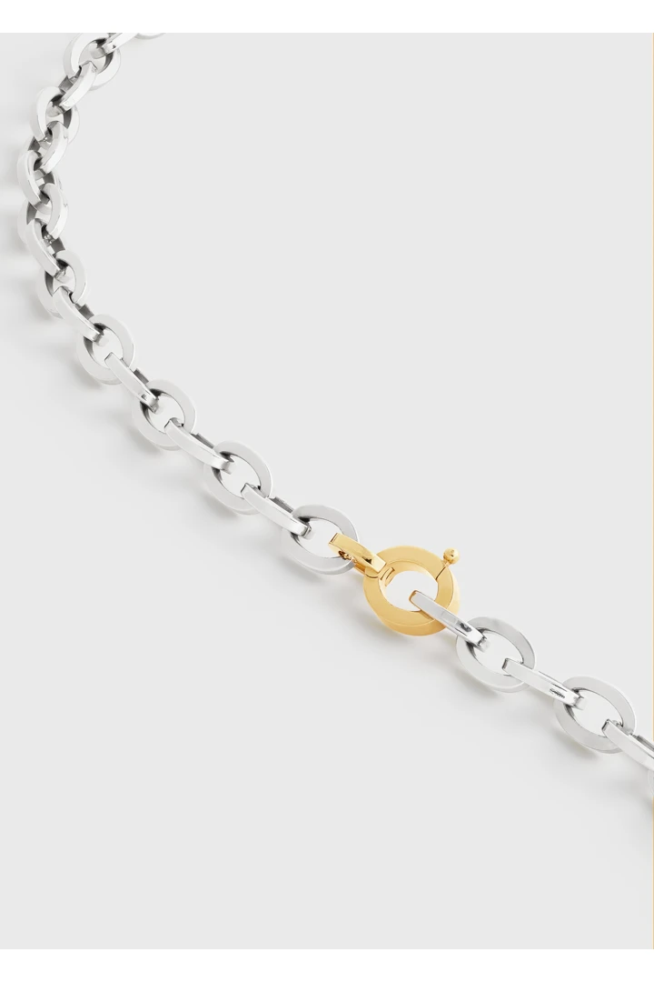 TOTEME 바이컬러 체인 네크리스 실버/골드의 실버/골드컬러 4번쨰 이미지입니다.