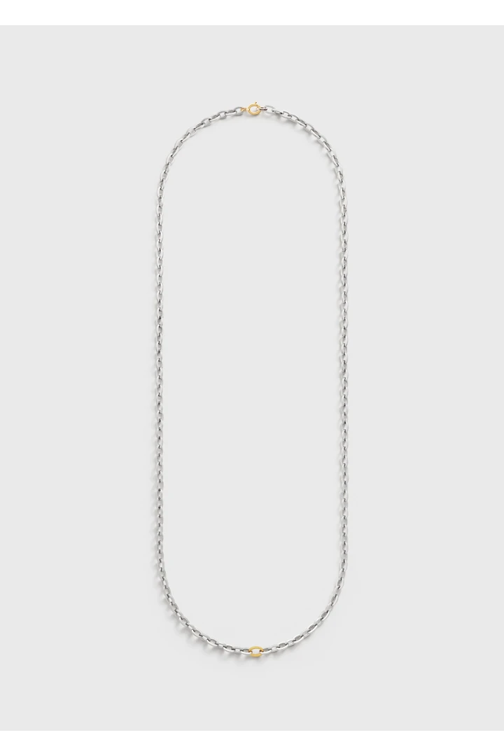 바이컬러 체인 네크리스 실버/골드