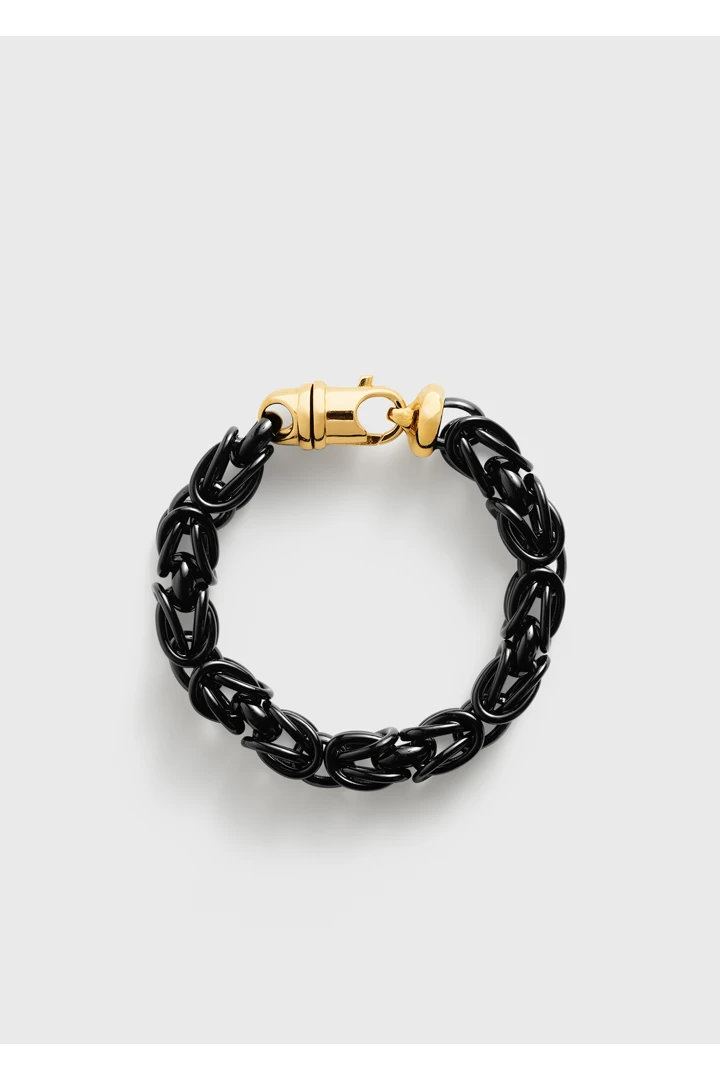 TOTEME 비잔틴 브레이슬릿 블랙/골드의 블랙/골드컬러 0번쨰 이미지입니다.