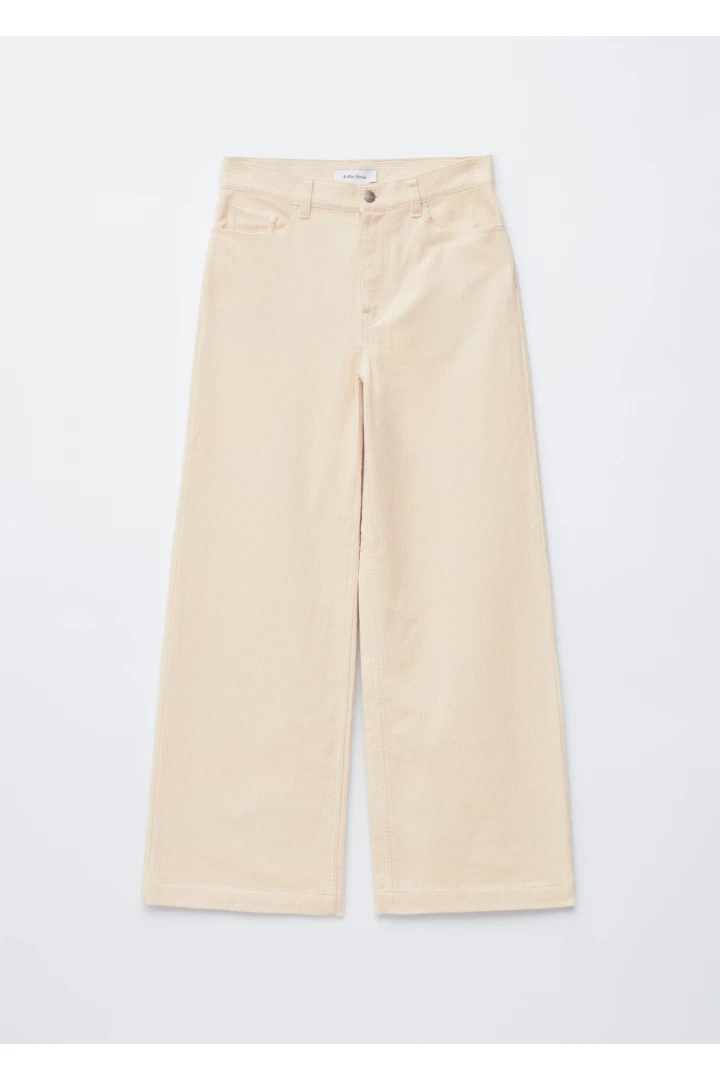 앤아더스토리즈 와이드 코듀로이 트라우저의 크림컬러 Product입니다.
