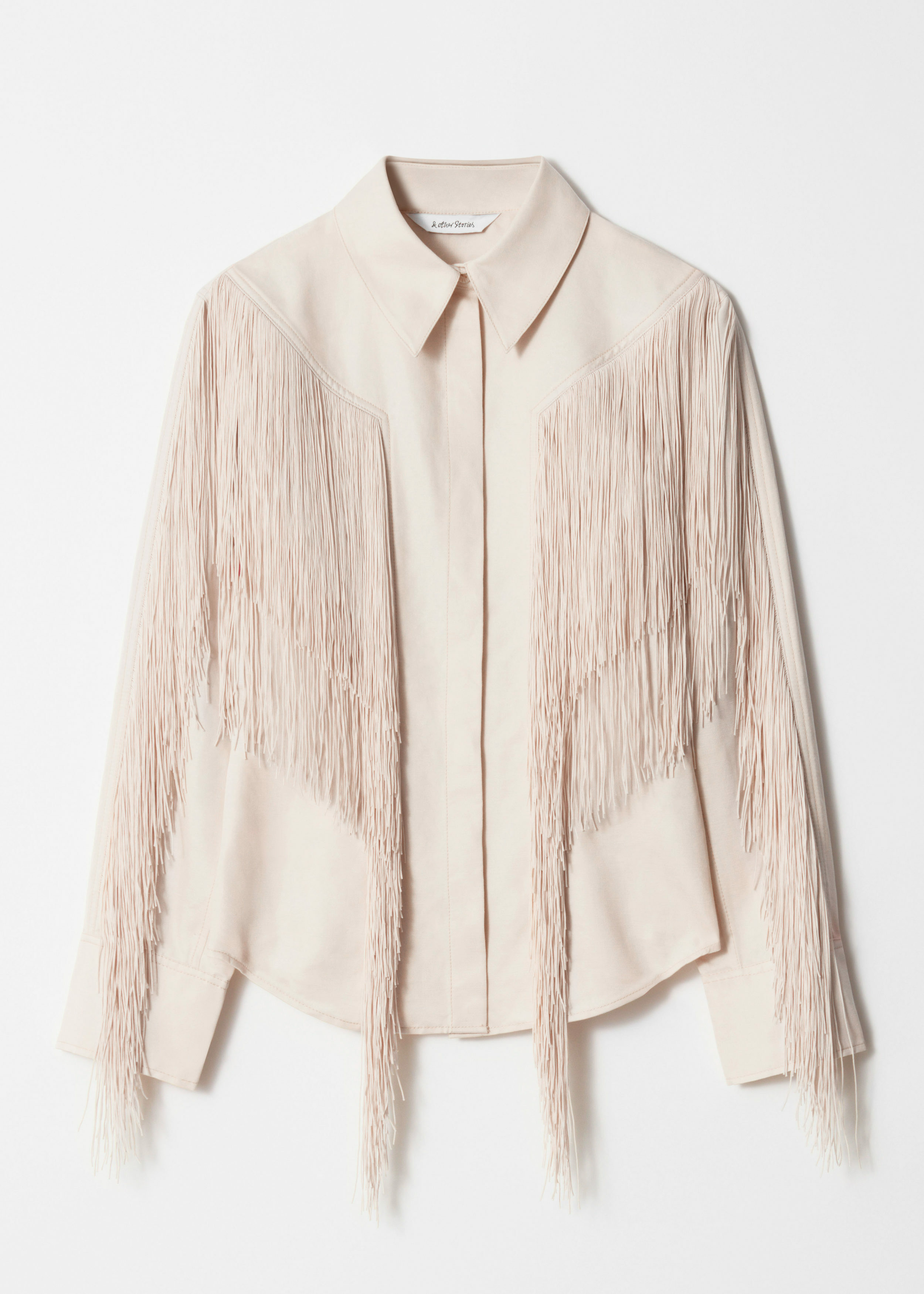 앤아더스토리즈 프린지 셔츠의 크림컬러 Product입니다.