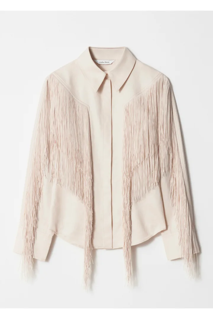 앤아더스토리즈 프린지 셔츠의 크림컬러 Product입니다.