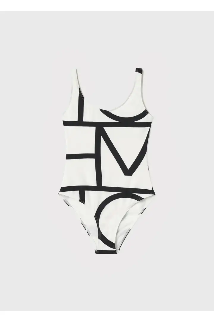 TOTEME 모노그램 스윔수트 두부의 두부컬러 4번쨰 이미지입니다.