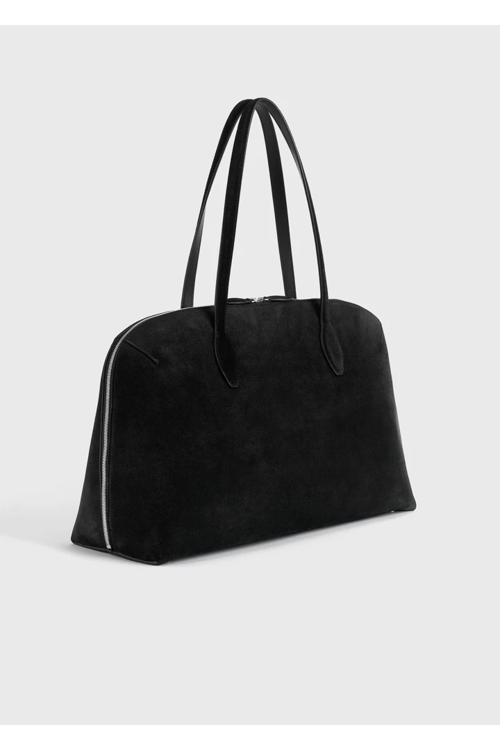 TOTEME 스웨이드 데이 토트백 블랙의 블랙컬러 3번쨰 이미지입니다.