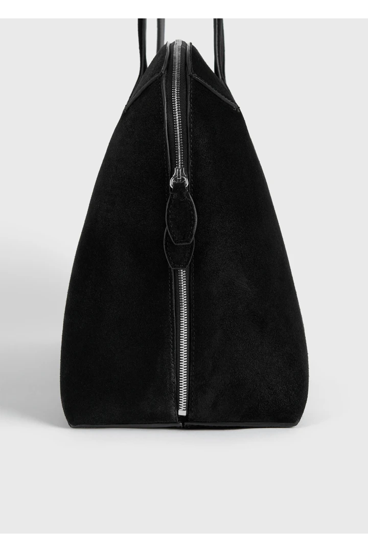 TOTEME 스웨이드 데이 토트백 블랙의 블랙컬러 4번쨰 이미지입니다.