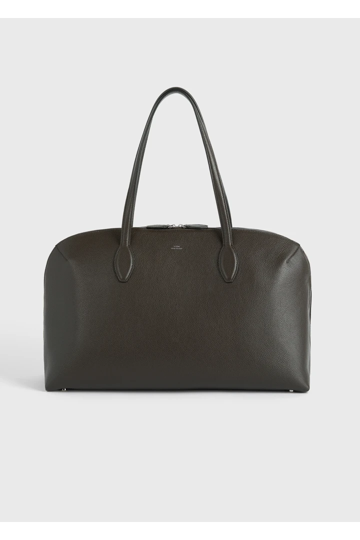 그레인드-레더 데이 토트백 다크 초콜릿