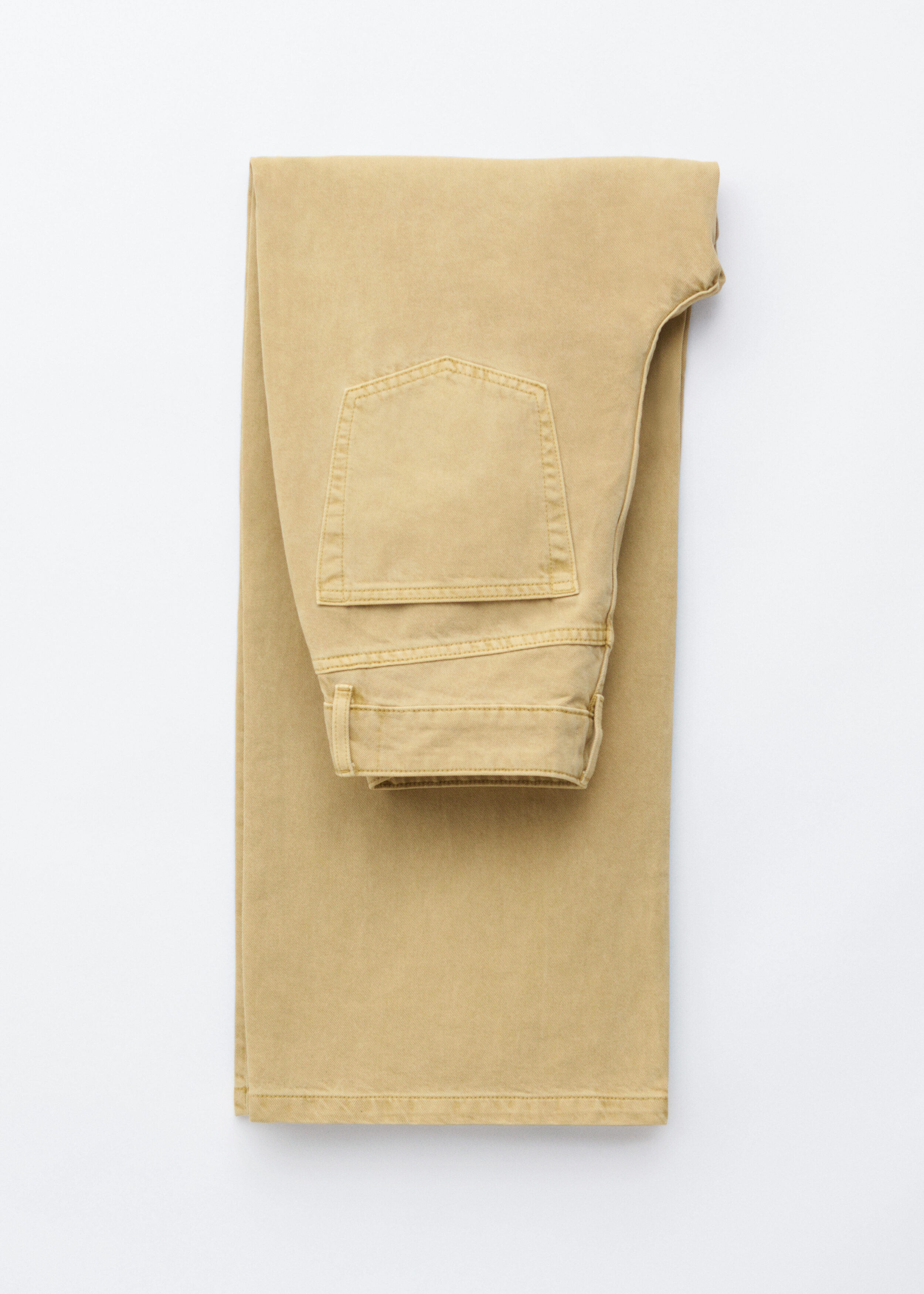 앤아더스토리즈 폴드 디테일 진의 오커 옐로우컬러 Product입니다.