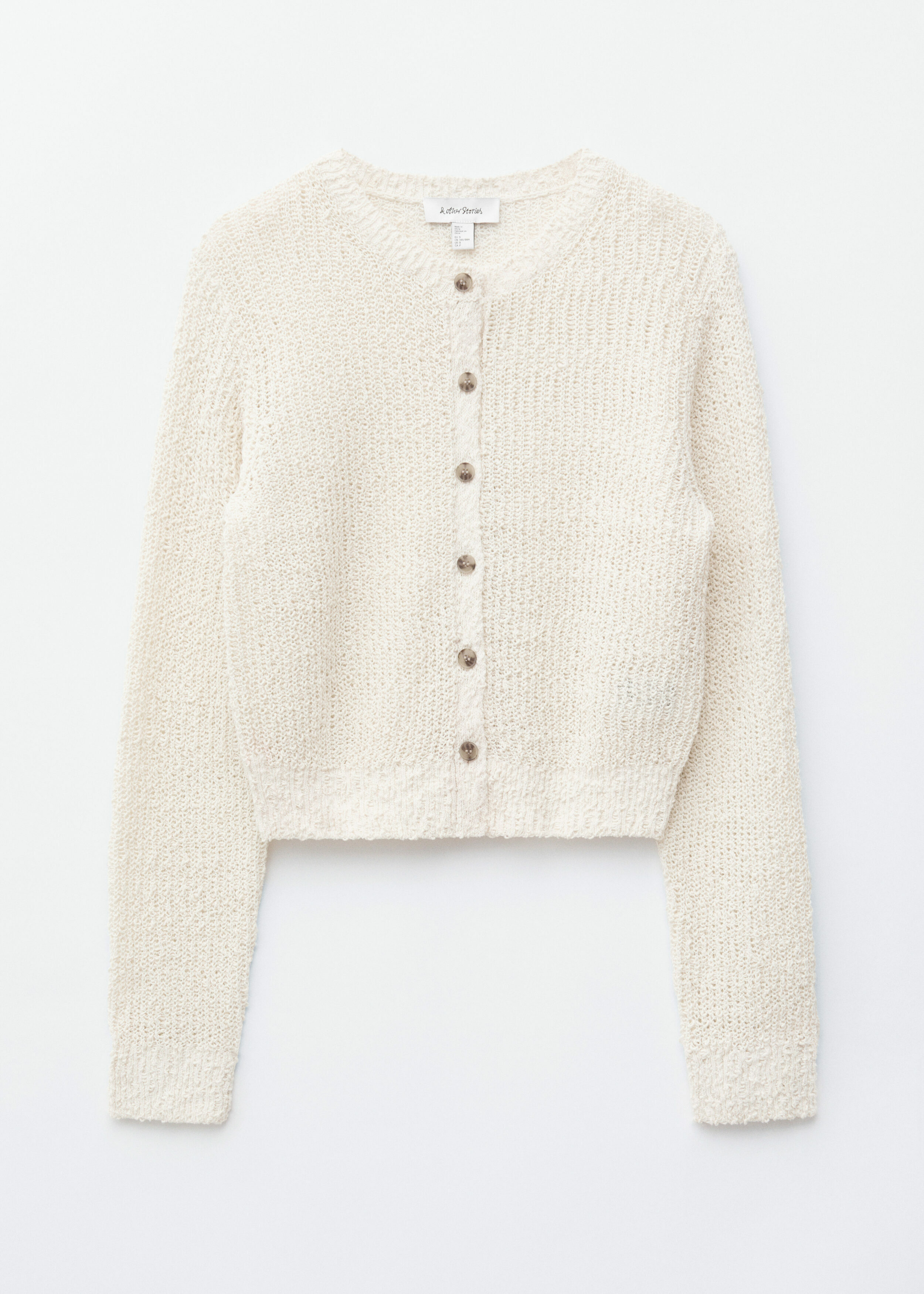 앤아더스토리즈 실크 코튼 가디건의 라이트 베이지컬러 Product입니다.