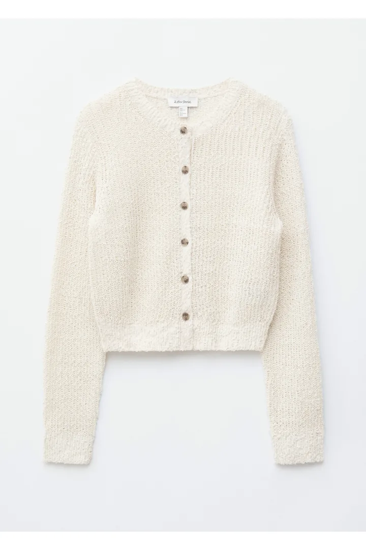 앤아더스토리즈 실크 코튼 가디건의 라이트 베이지컬러 Product입니다.