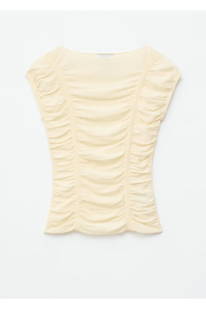 &OS image 14 of 베이지 in 루시드 캡 슬리브 탑