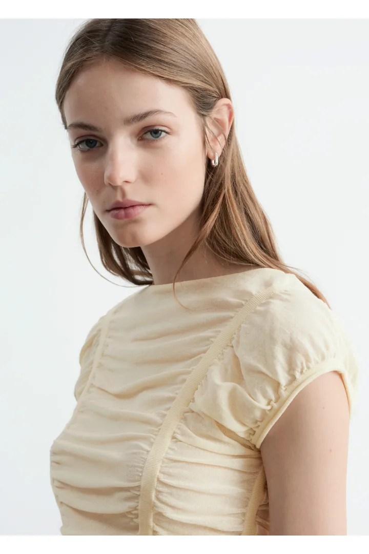 &OS image 14 of 베이지 in 루시드 캡 슬리브 탑