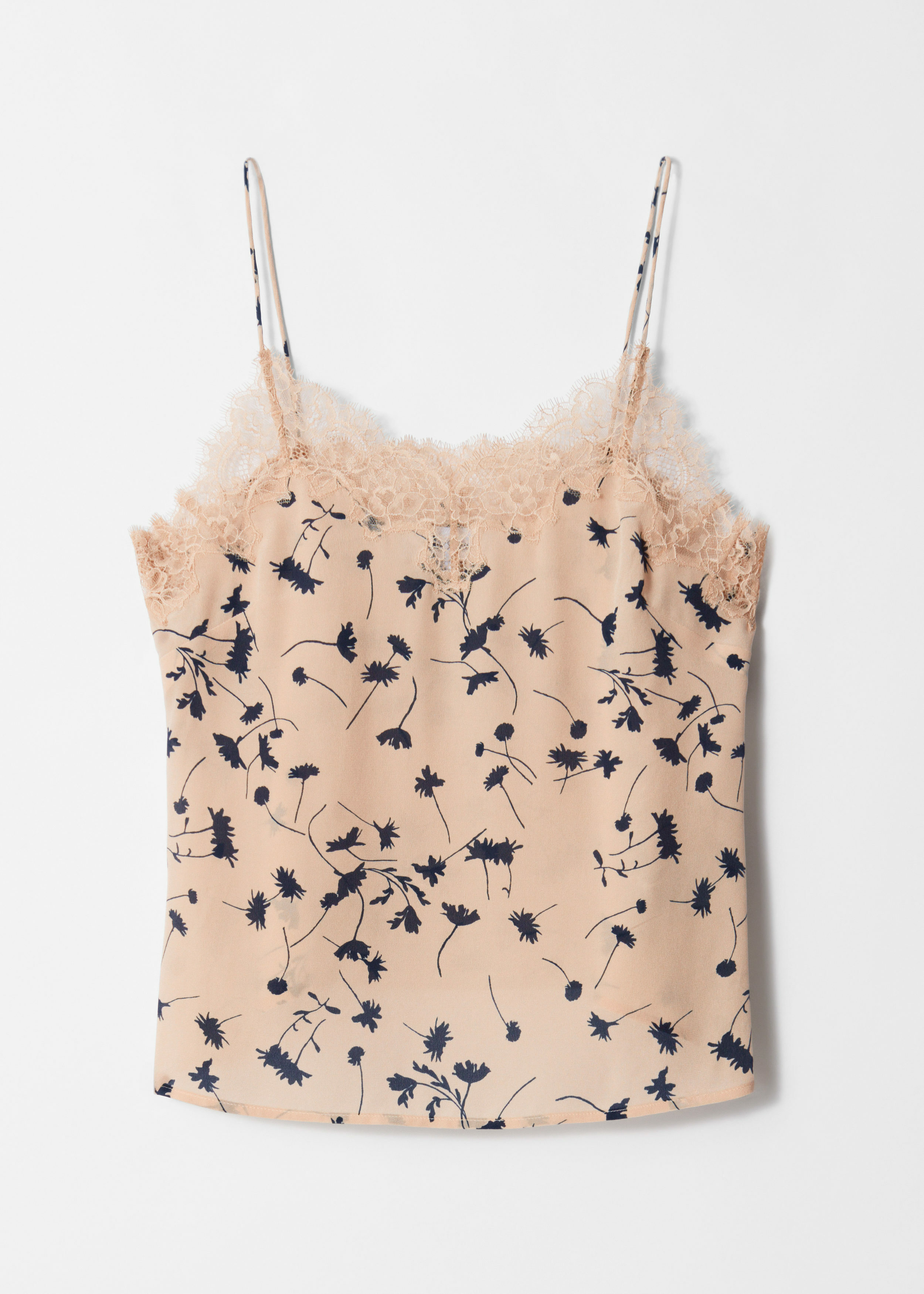 앤아더스토리즈 실크 캐미솔 탑의 베이지컬러 Product입니다.