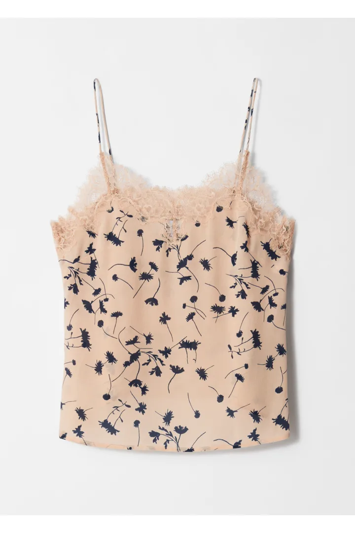 앤아더스토리즈 실크 캐미솔 탑의 베이지컬러 Product입니다.