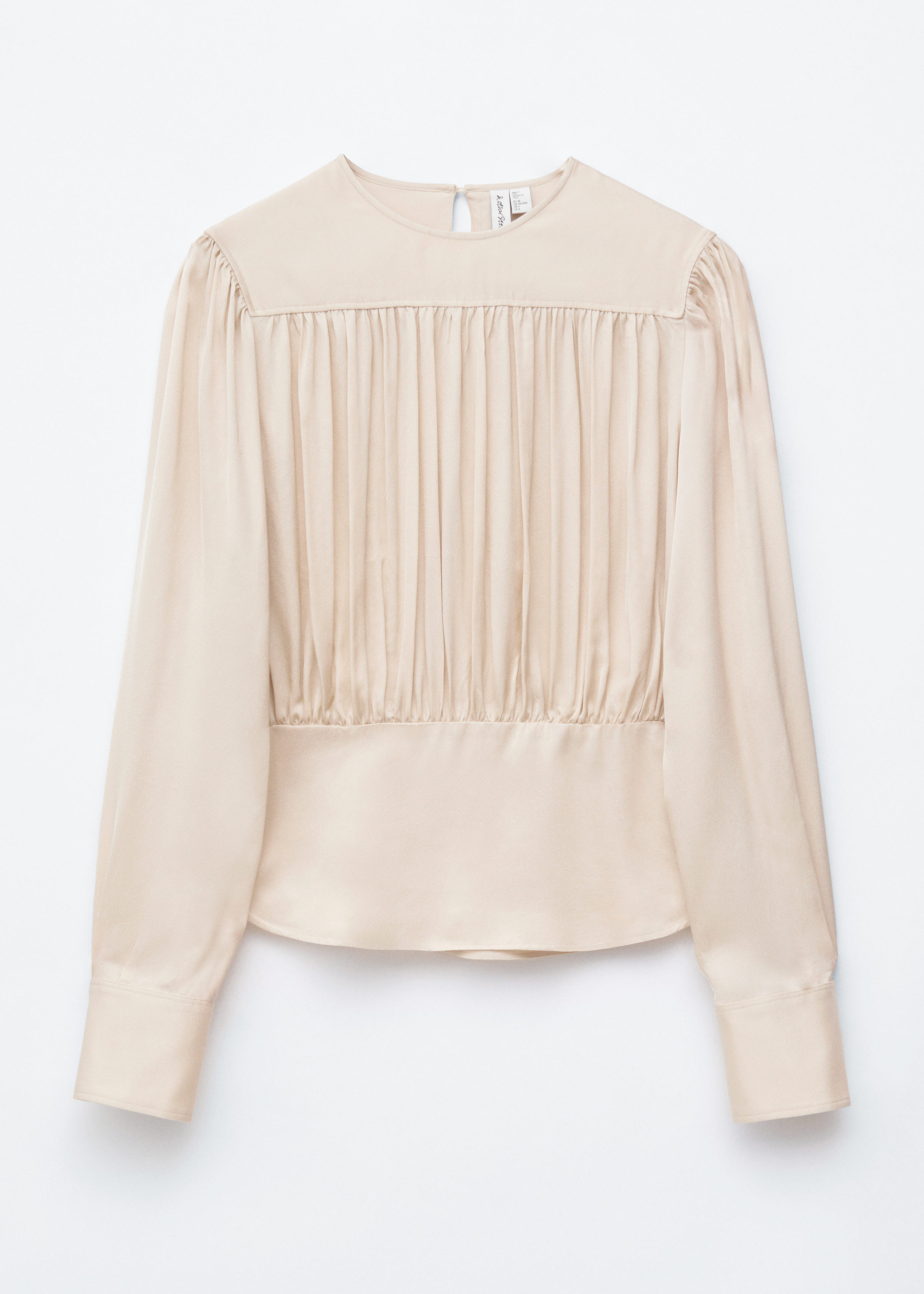 앤아더스토리즈 개더드 블라우스의 베이지컬러 Product입니다.