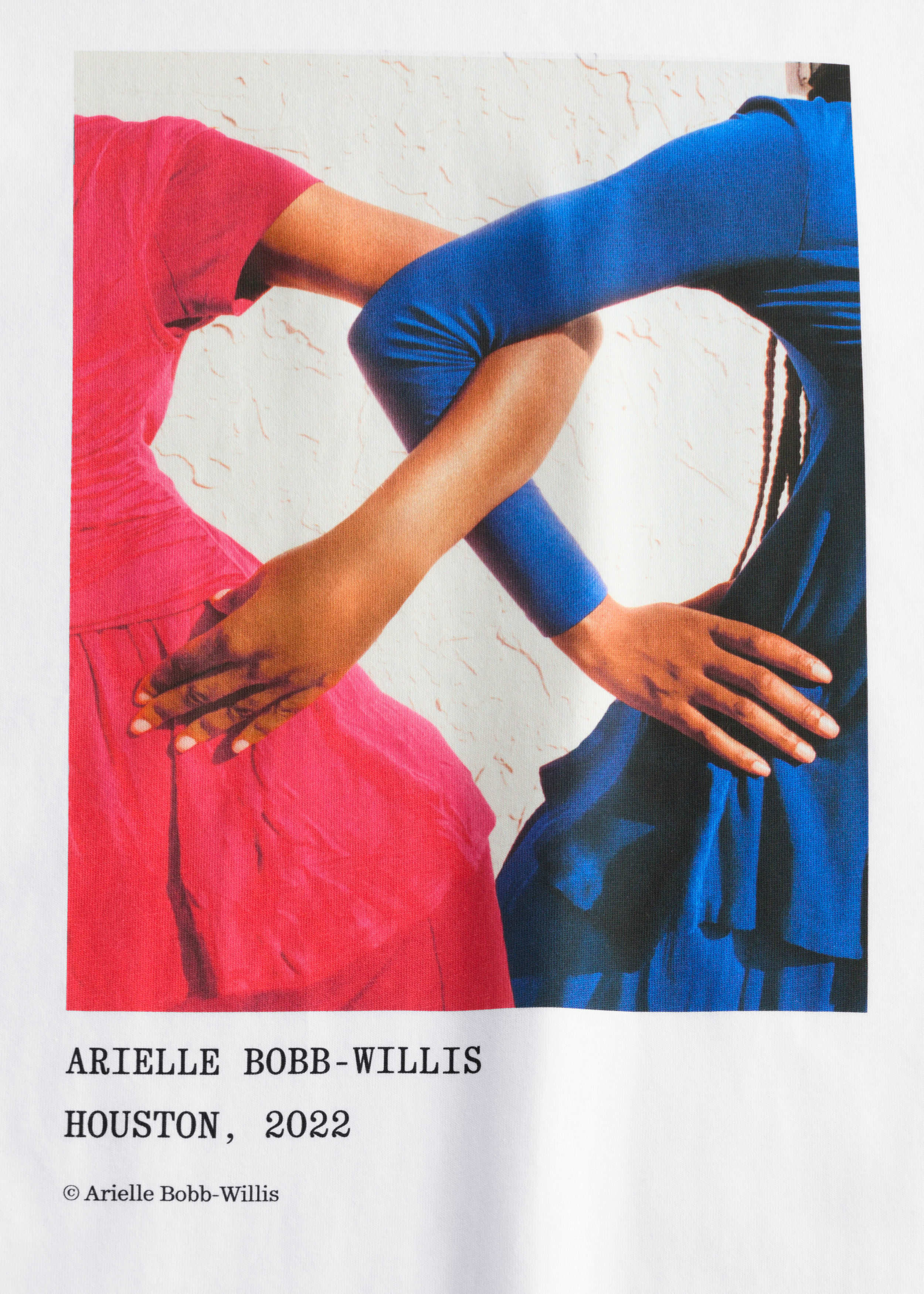 앤아더스토리즈 오버사이즈 프린트 티셔츠의 화이트-포토 프린트컬러 Detail입니다.