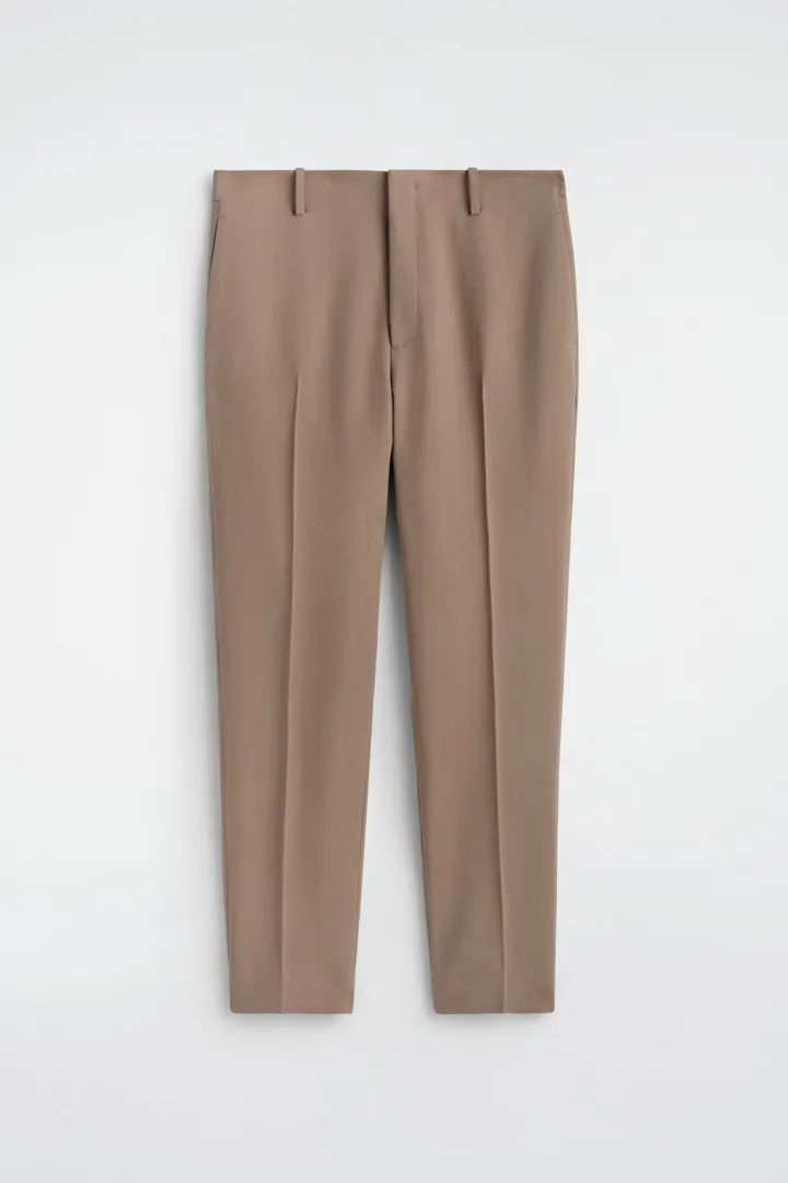 COS default image 7 of 베이지 in 플루이드 트윌 슬림 핏 트라우저